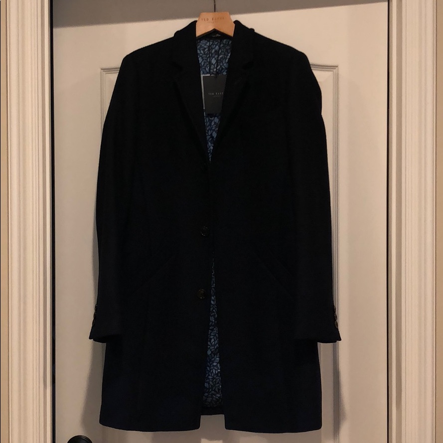 Ted Backer London Dark Navy Long Jacket